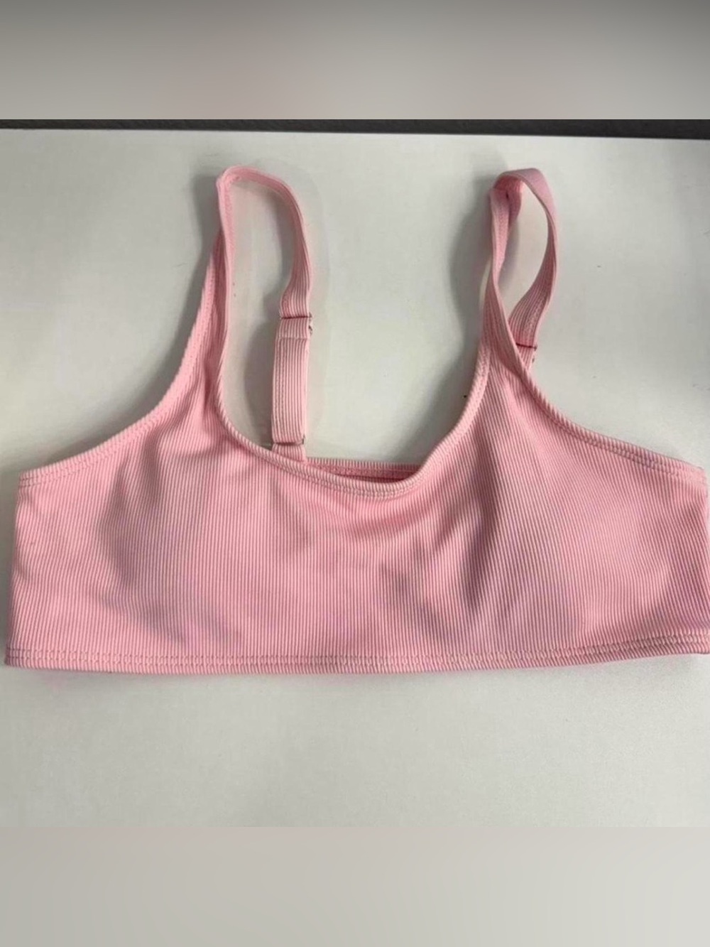 Comfort Ribbed swim top - Pink